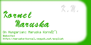 kornel maruska business card